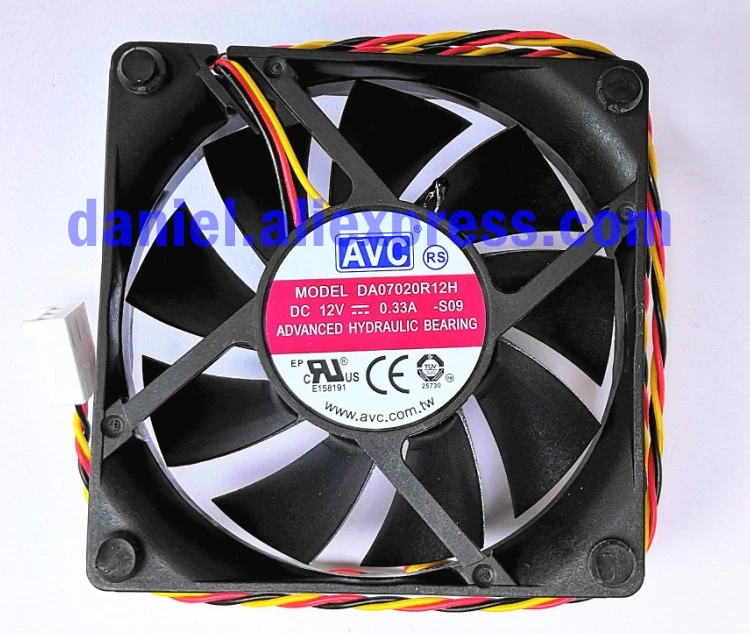 

Original DA07020R12H 12V 0.33a 7020 3-wire thermal temperature control mute chassis fan