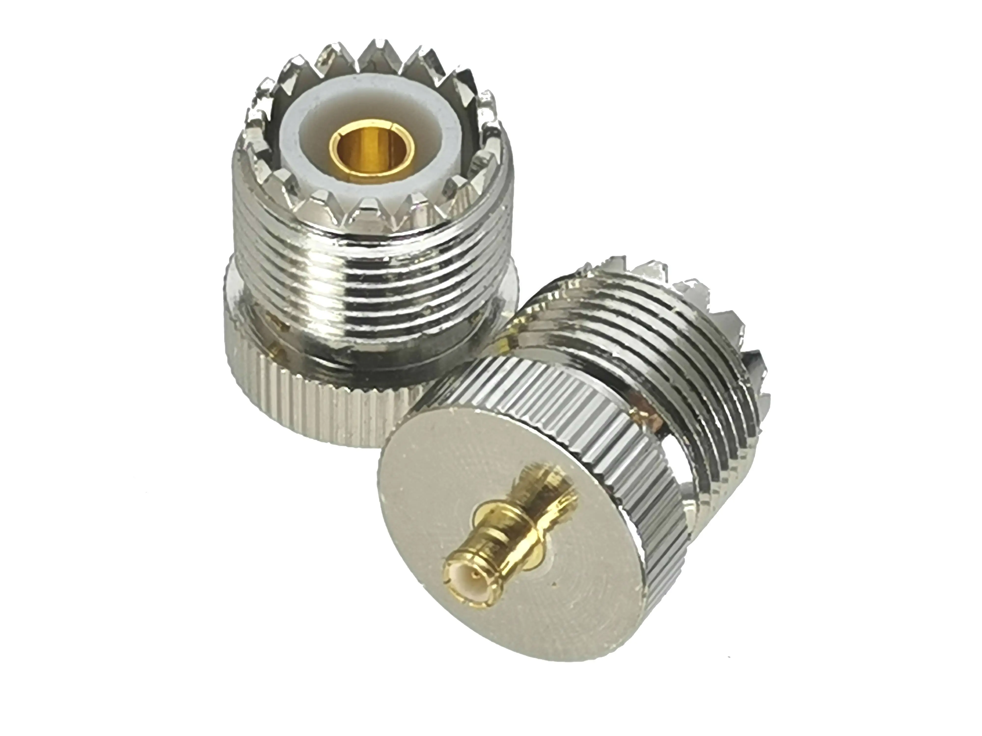 10Pcs MCX Male plug to UHF SO239 Female Jack RF Adapter Connector Coaxial High Quanlity 50ohm