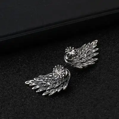 New fashion Retro Stereo Angel Wings Stud Earrings For Women girl Accessories  jewelry wholesale