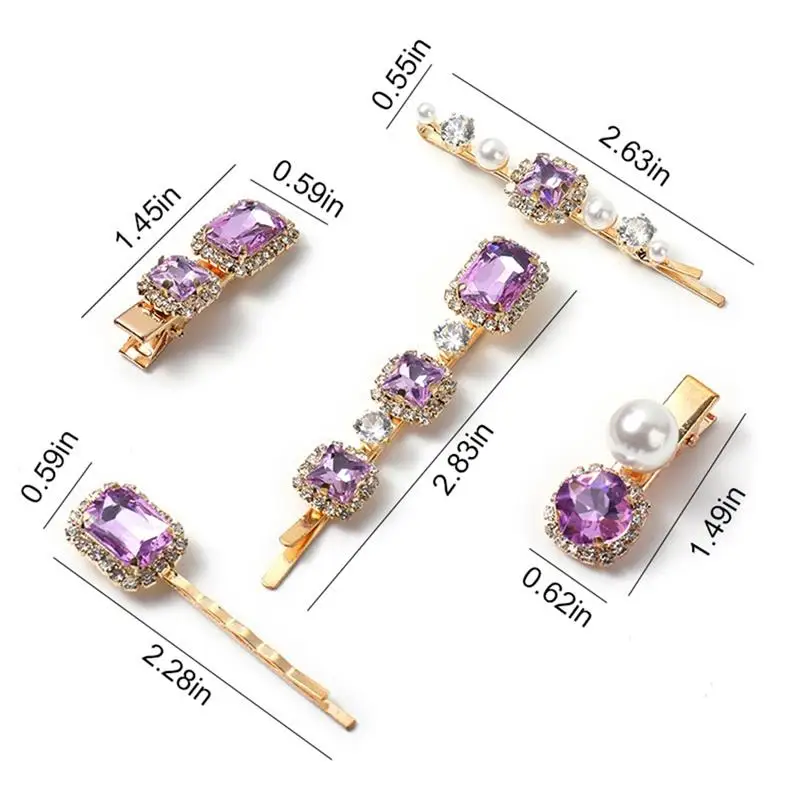 1pc Fashion Rhinestone Decor Hairpin Vintage Fashion Fake Pearl Hair Barrette Hair Clip For Women Ladies Girls Hair Accessories