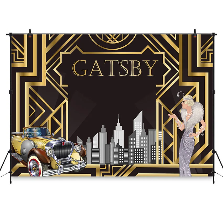 

The Great Gatsby Party Backdrop Decoration Gatsby Theme Birthday Banner Photography Background Photobooth Photocall Shoots