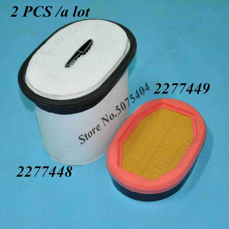 

2 Pcs Brand New Air Filter 2277448 2277449 Air Filter Element For CAT Heavy Duty Truck Diesel Filter Air Clearer