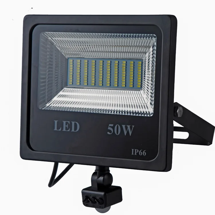 6pcs 30w 50w 100w 150w LED Floodlight Garden Floodlight ac85-265v PIR montion sensor Infrared LED Projection Lamp