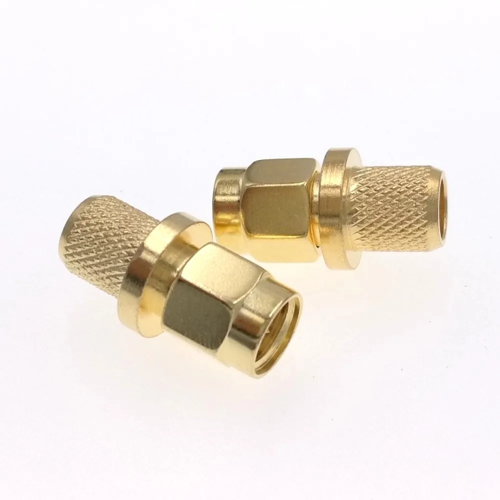 10pcs SMA Male Plug Crimp RF Connector Adapter For RG5 RG6 5D-FB LMR300 Ecoflex 7 Cable