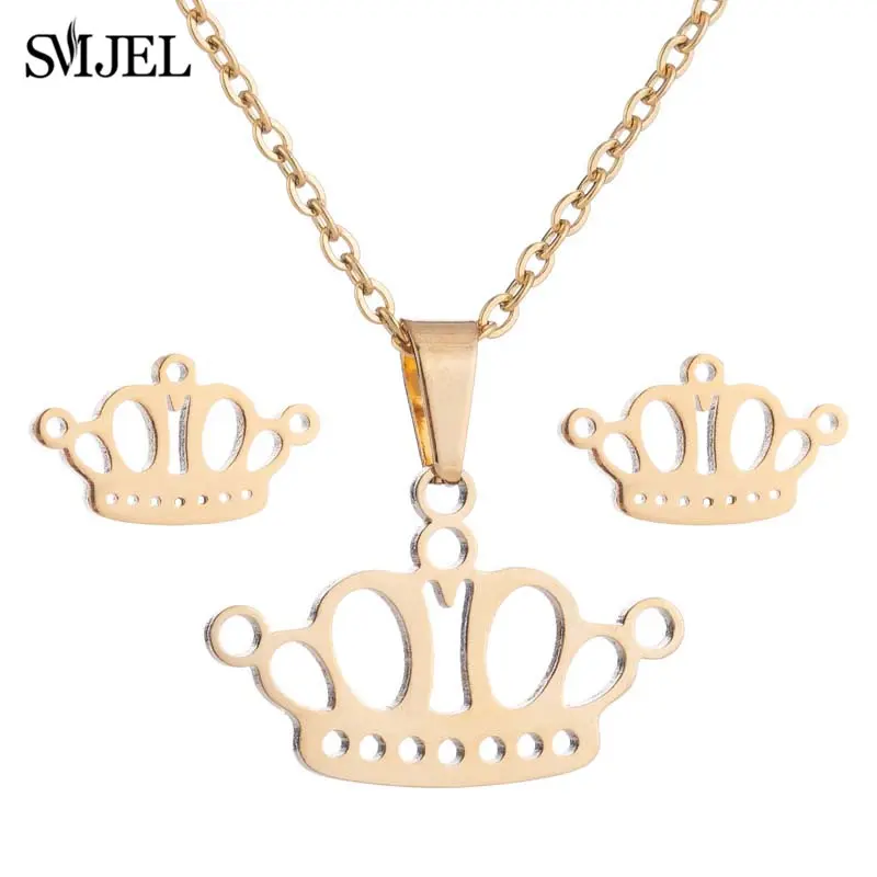 Winter Fashion Snowflake Necklace & Earrings Set