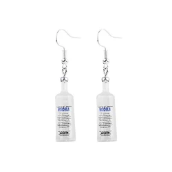 Fashion Tiny Vodka Bottle Drop Earrings For Women Girl Funny Transparent Drinking Bottle Dangle Female Jewelry Party Gift