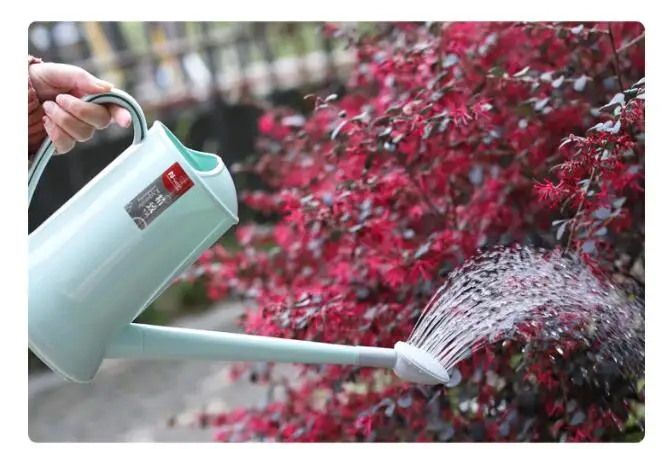 Home gardening small Long mouth Nordic wind sprinkling kettle 2L pink blue PP resin