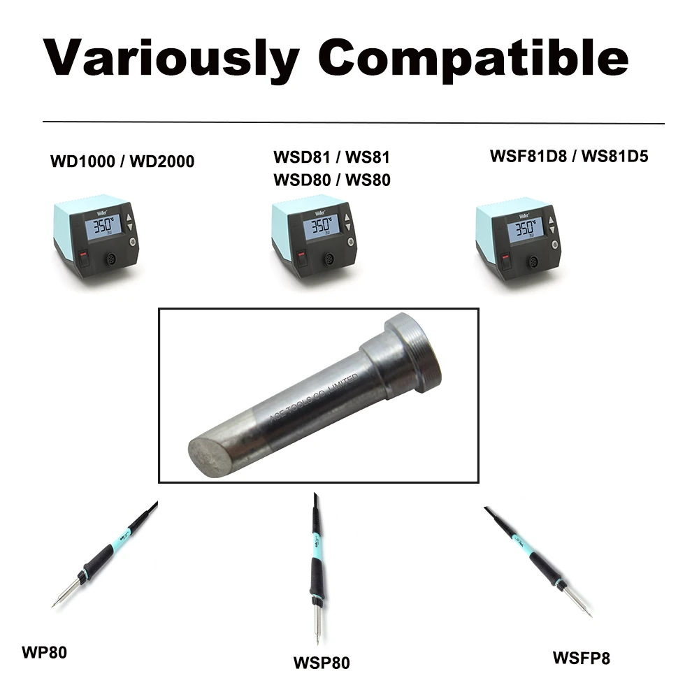 LTDD Soldering Tip Bevel 4.8มม.สำหรับ WELLER WP80 WSP80 WSFP8 WD1000 WD2000 WSD81 WS81 WSF81D8 WS81D5จับเหล็กเชื่อมบิต
