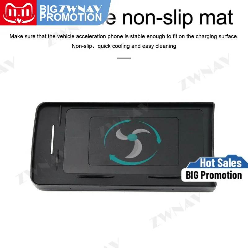 

QI car infrared Fast wireless charger For Range Rover Sport 2017 Fast Wireless Charging Car Phone Holder for iphone/Samsung