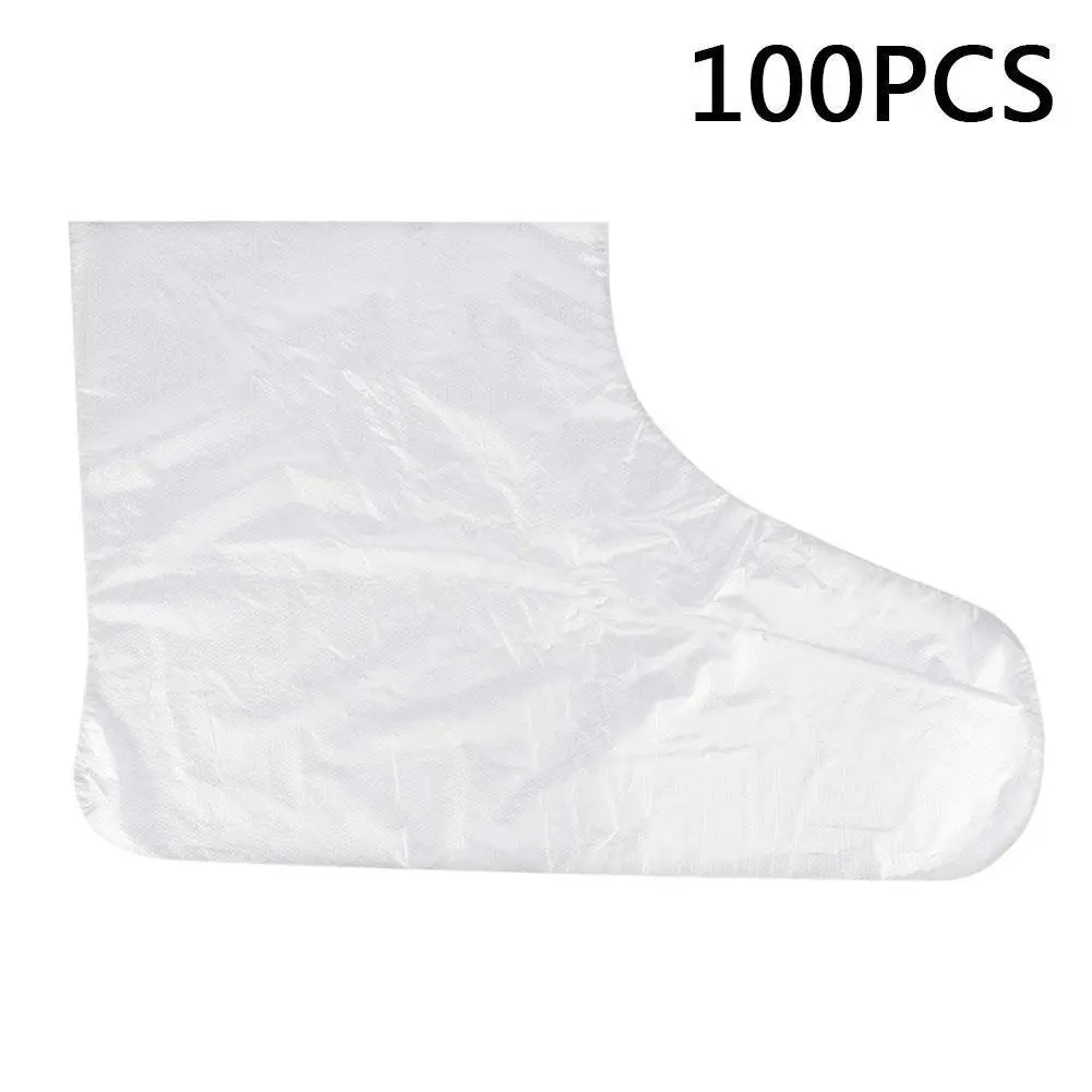 100pcs/lot Disposable Foot Masks Transparent Plastic Exfoliating Foot Cover Remove Dead Skin Calluses Moisturizing Feet Care Kit