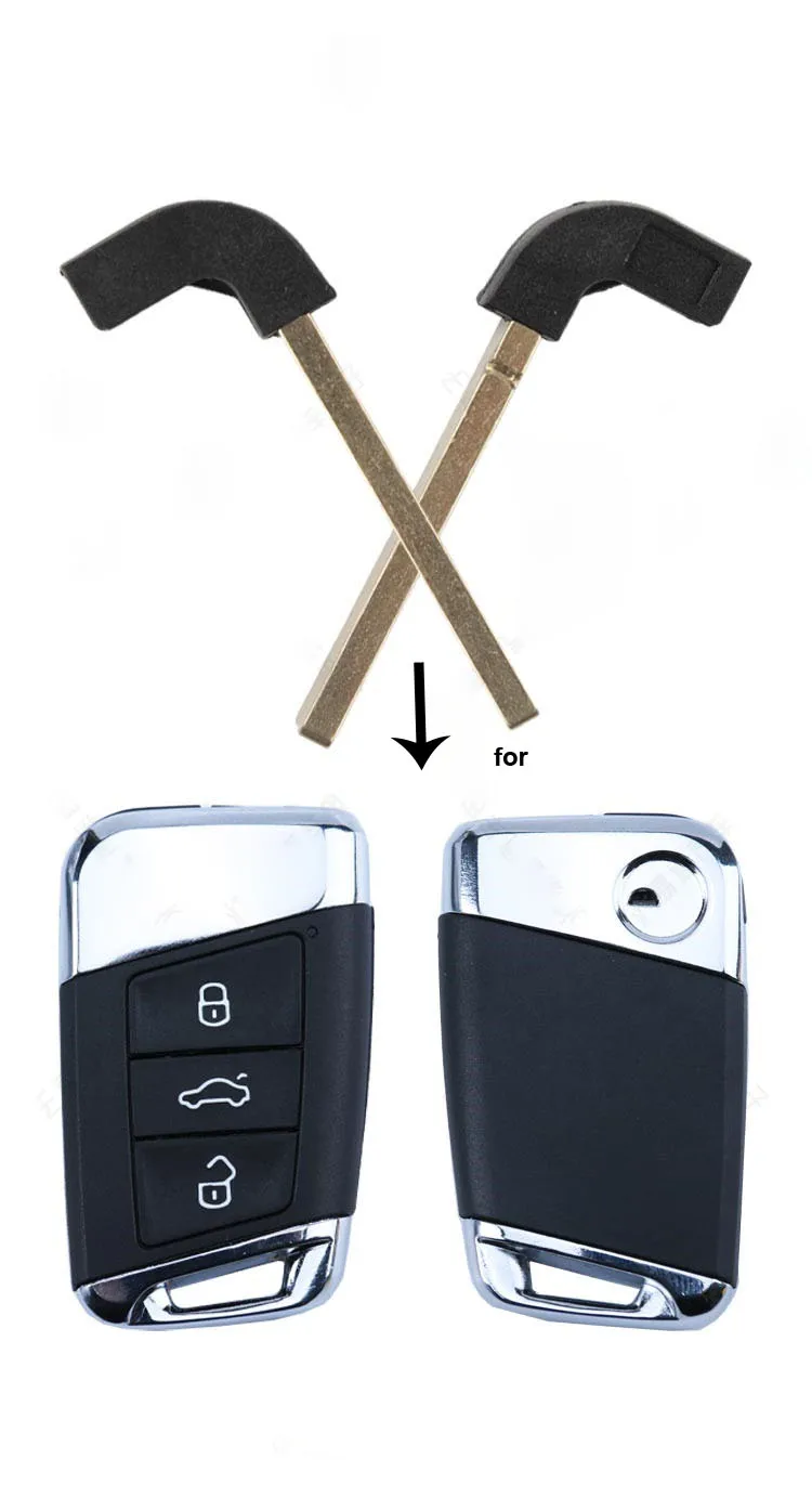 Smart Key Blade for  VW Magotan CC B8  Touareg Emergency Key Blade for Volkswagen Golf Phideon