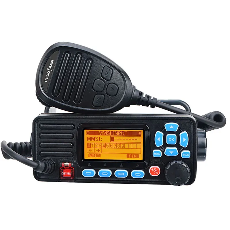 SOCOTRAN RS-509M VHF Marine Transceiver IPX7 Wateroof 25W Mobile Radio DSC Call Auto-answer