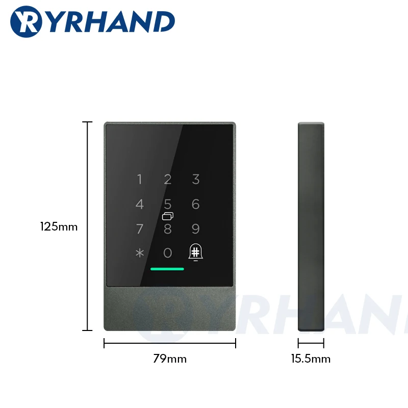 ttlock P66 WiFi App Access Control Reader, electronic furniture digital Keypad door lock card reader bluetooth smart lock