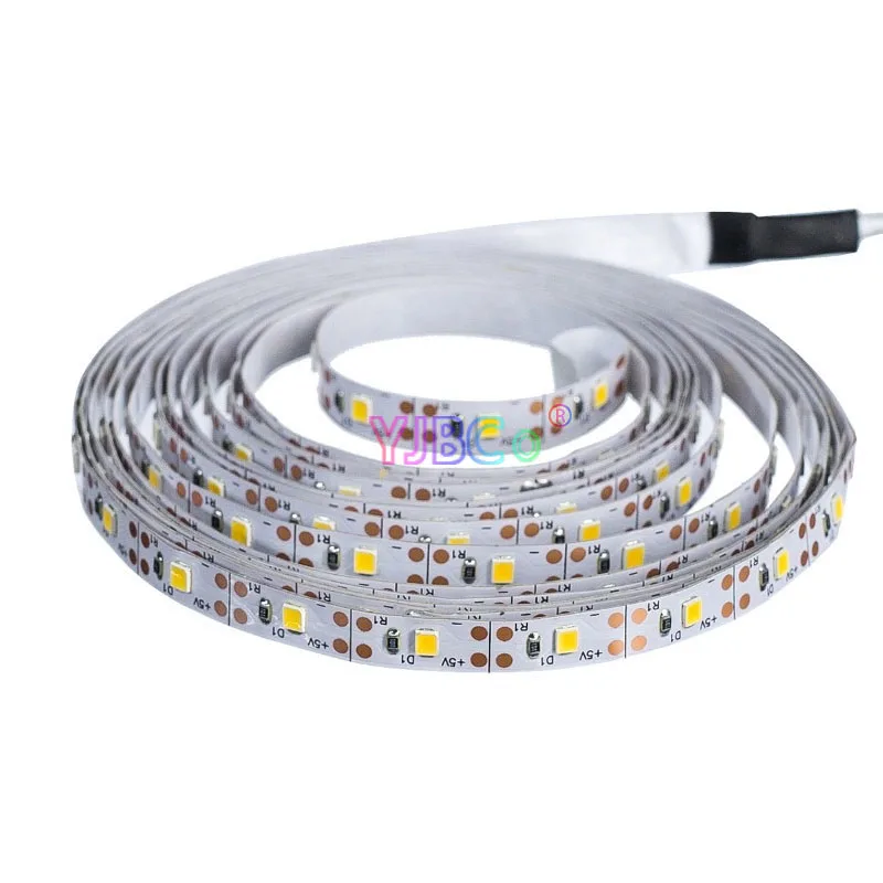 

DC 5V 5M 60LEDs/M 2835 SMD Flexible LED Strip Light White/Warm White/Red/Green/Blue/RGB Ribbon Lamp Tape 8mm White PCB IP20/IP65