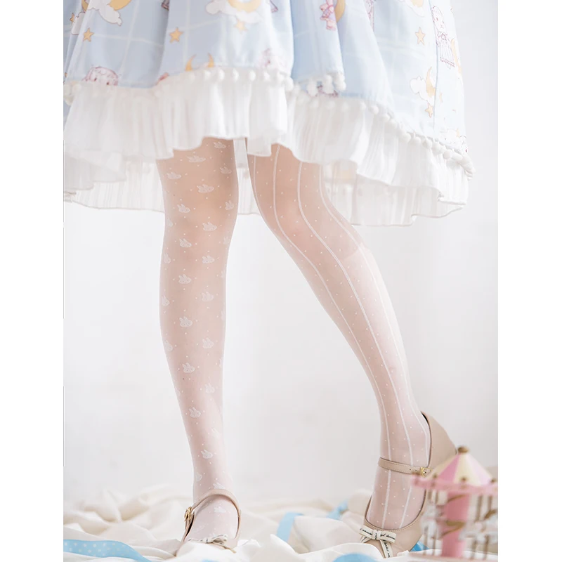 Lolita Socks Women Spring and Summer Pantyhose Glass Silk Super Durable Thread Women Lolita Japanese Pantyhose