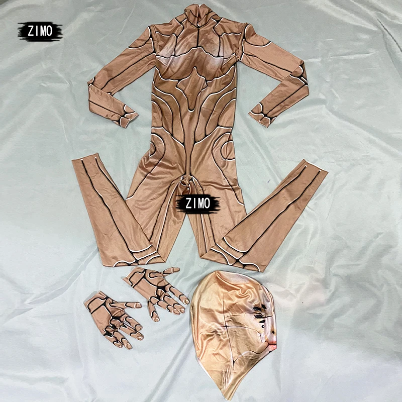 Combinaison Imprimée Sexy pour Femme et Homme, Tenue de Soirée, Discothèque, Scène, Drag Queen, Festival
