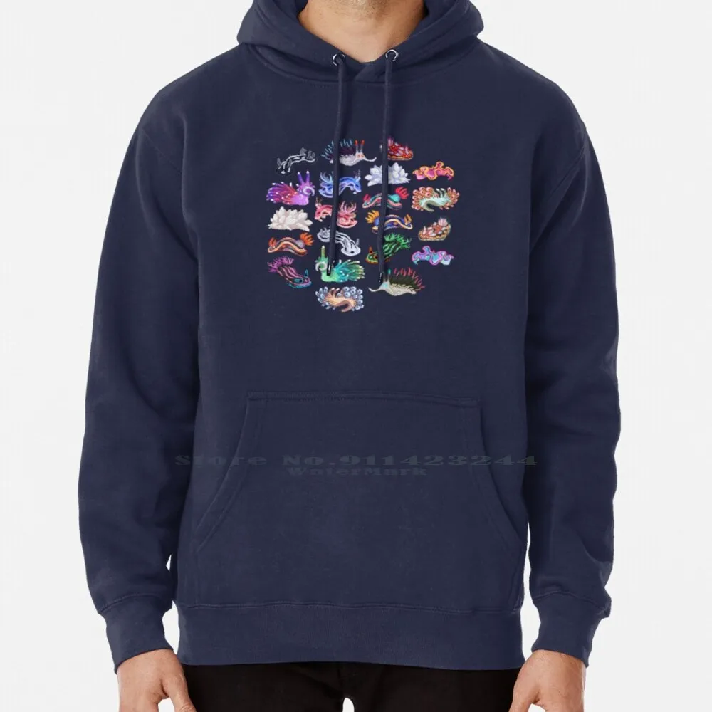 Nudibranch Hoodie Sweater 6xl Cotton Nudibranch Slug Snail Sea Animal Women Teenage Big Size Pullover Sweater 4xl 5xl 6xl