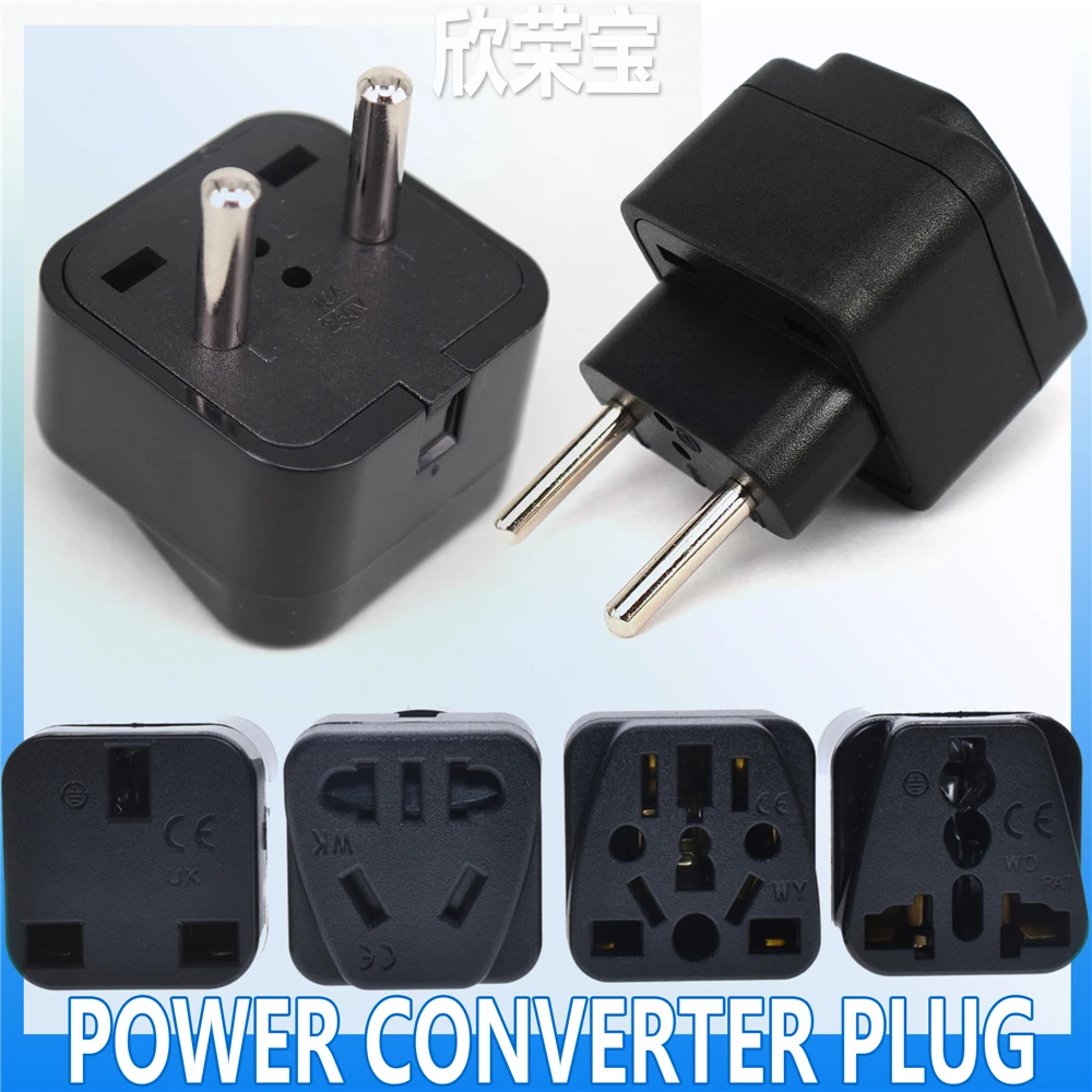 Universal 2 Round Pin Travel Plug Adapter Convert EU/AU/US/UK to Brazil Switzerland Italy Jack Electric Power Socket 4.0mm/4.8mm