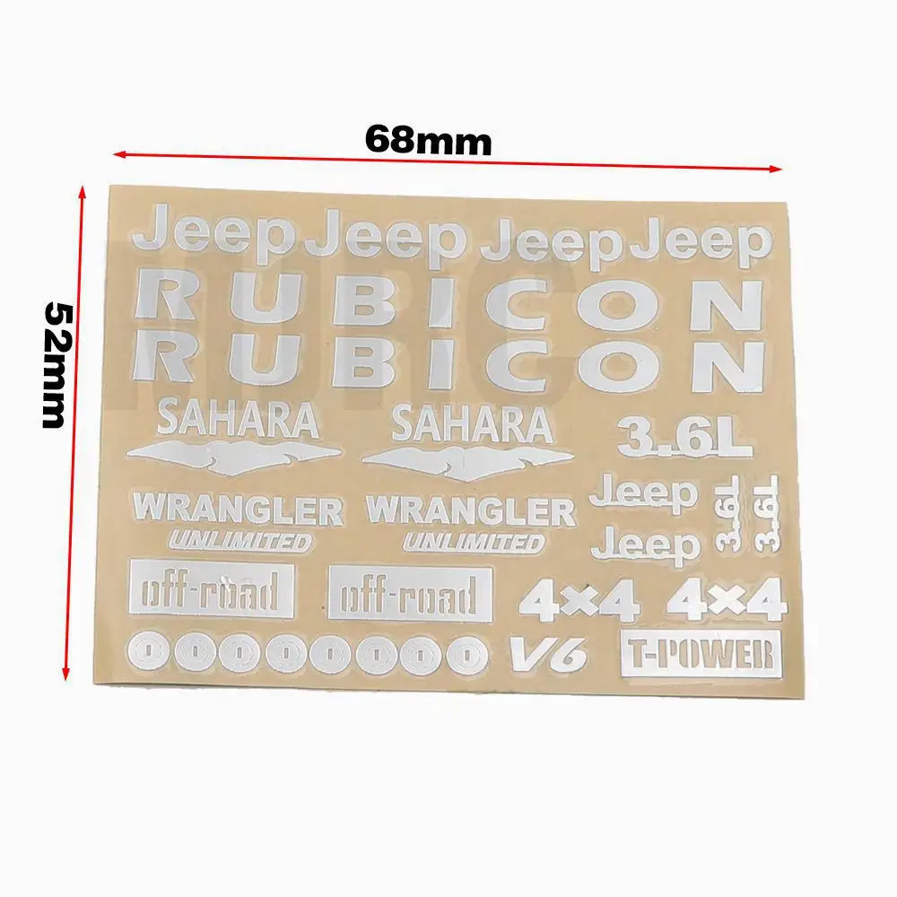 Simulated climbing car metal sticker metal logo is applicable to 1/10 RC car scx10 trx4 trx-4 trx-6 upgrade accessories