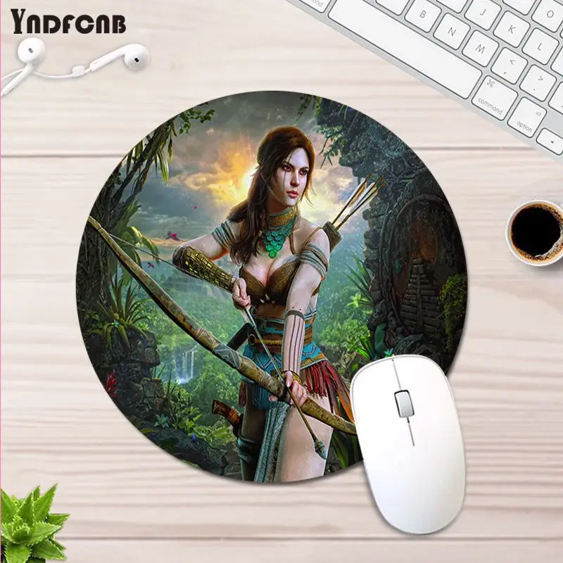 Śmieszne Lara Croft Tomb Raider antypoślizgowe trwałe silikonowe maty komputerowe antypoślizgowe Laptop PC podkładka pod mysz mata do gier podkładka pod mysz