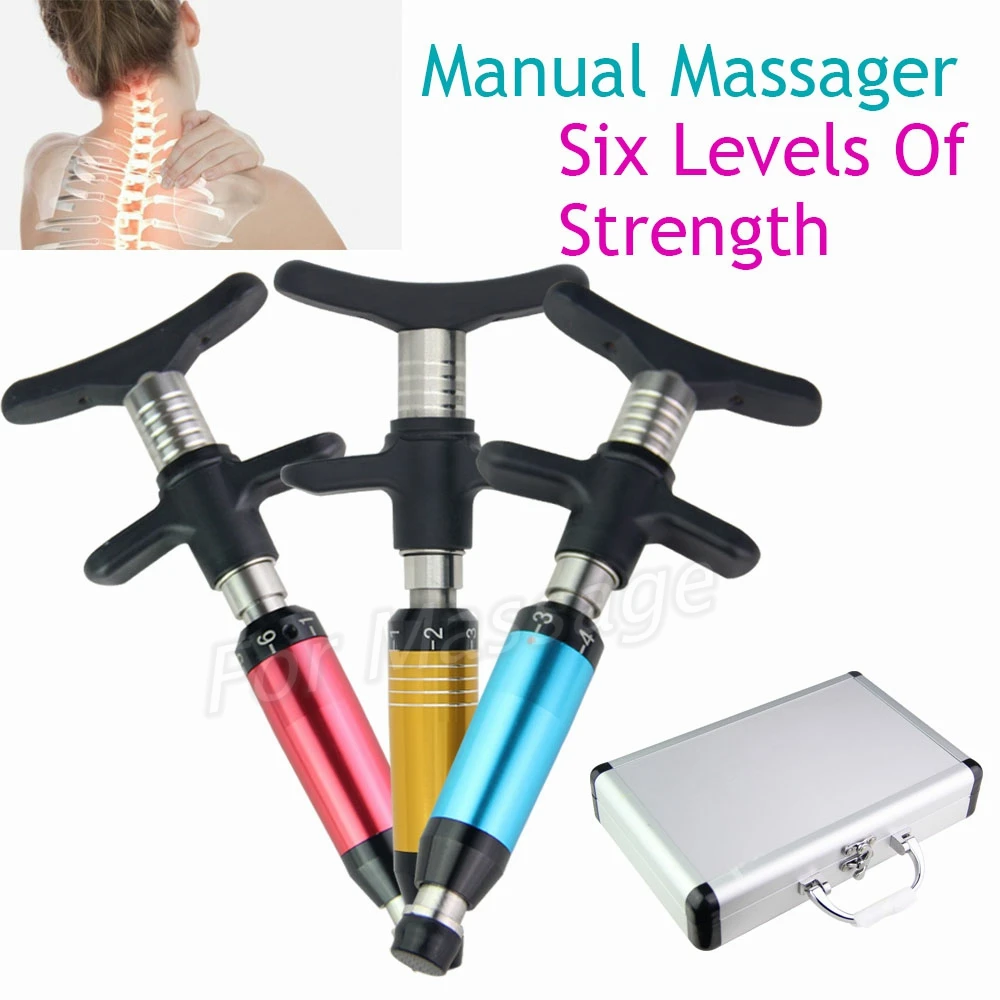 

Health Care Manual Chiropractic Corrector Adjusting Therapy 6 Levels Massager Spine Correction Massager Brand New Manual Gun Set