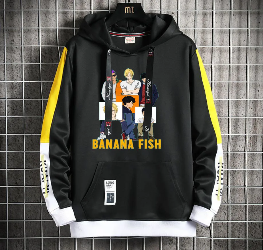 anime BANANA FISH Hoodie Cartoon Printed men women Sweatshirt Boys Girls Anime Pullover Autumn Winter Tops teenagers hooded coat