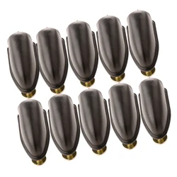 Tooyful Durable 10Pcs Metal Percussion Drum Set Lugs Bass Tom Snare Drum Claw Hooks DIY Black for Drummer