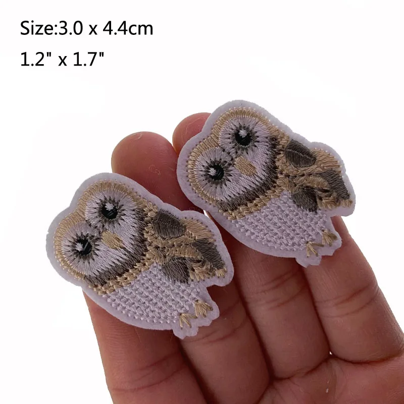 5Pcs gufo animale ricamo ferro sulle toppe per vestiti Applique per bambini cucito distintivi fai da te adesivi accessori decorativi