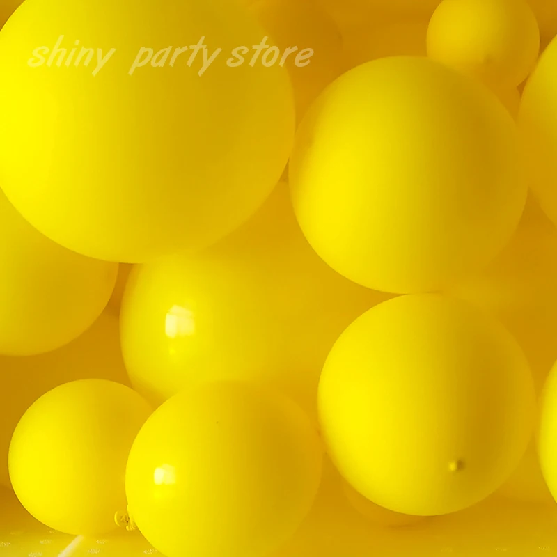 Yellow Latex Balloons Matte Colorful Air Balls Inflatable Wedding Parti Decoration Birthday Kid Party Float Balloon Classic Toy