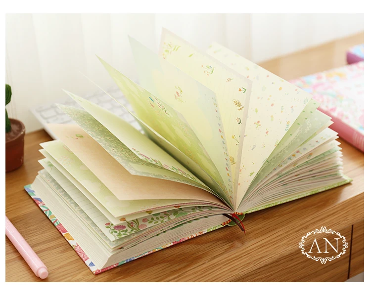 Kawaii Korean Colored Notebook, Thickness Students Writing Notepad, Drawing Planner Scrapbooking Thick Book