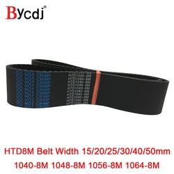 HTD 8M synchronous Timing belt C=1040/1048/1056/1064 width 15/20/25/30/40mm Teeth 130 131 132 133 HTD8M 1040-8M 1048-8M 1064-8M