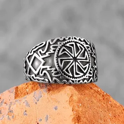 Vintage Viking Norse Mythology Stainless Steel Mens Rings Punk Hip Hop for Male Boyfriend Jewelry Creativity Gift Wholesale