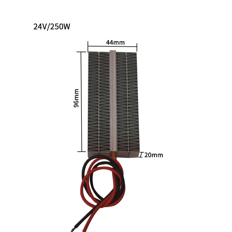 Imagem -02 - Elemento de Aquecimento do Ptc com Furo Preto do Metal Placa do Calefator Condução do Calor 12v 150w 12v 300w 24v 250w 24v 500w 1pc