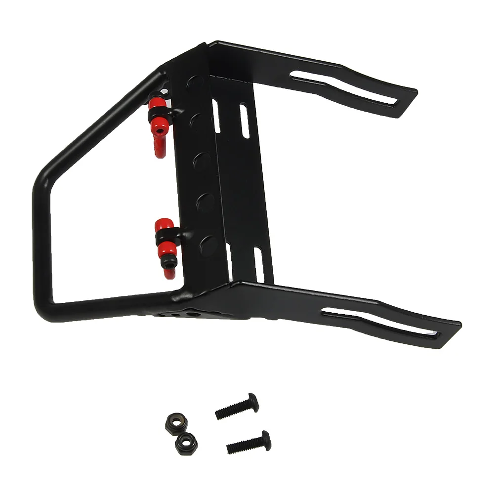 AXSPEED Metal Front Bumper with Winch Mount Shackles for Axial SCX10 TRX-4 D90 CC01 1/10 RC Crawler Car Model Upgrade Parts