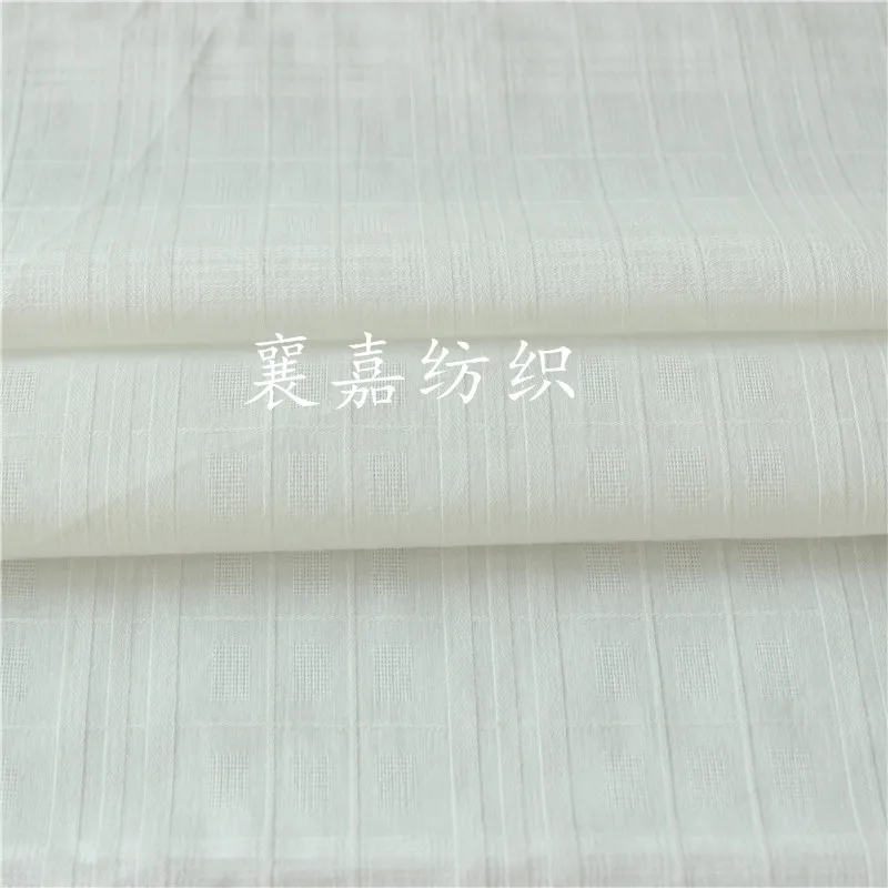 Natural White Pure Cotton Jacquard Fabrics DIY Women Coat Baby Dress Tissue Sewing Fabric