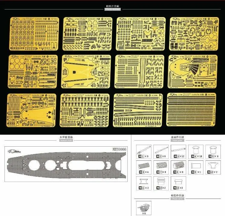 Flyhawk 780008 1/700 IJN Yamato for Fujimi top quality