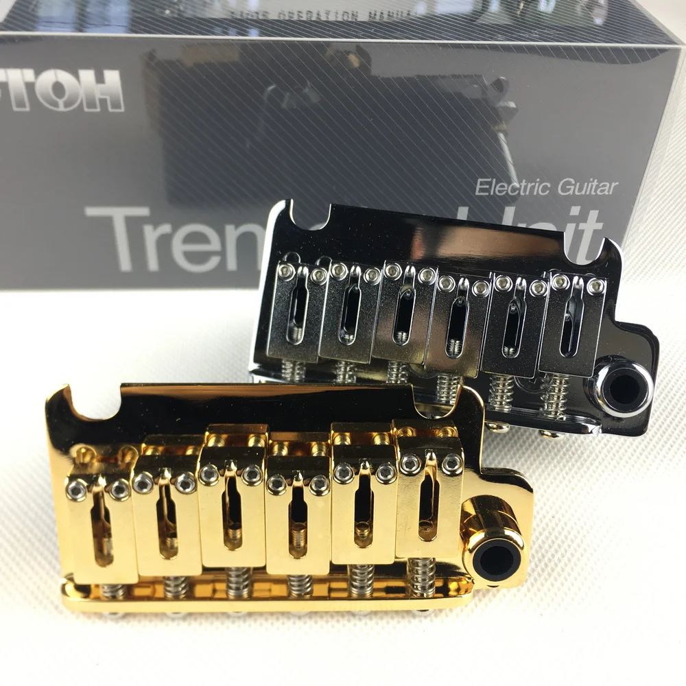 1 Set Genuine Original GOTOH 510T-FE1 2 Points Vintage Style Electric Guitar Tremolo System Bridge MADE IN JAPAN chrome Gold