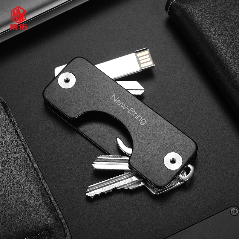 1PC Aluminum Alloy Key Storage Clip EDC Keychain Aluminum Alloy Key Storage Box Key Wallet