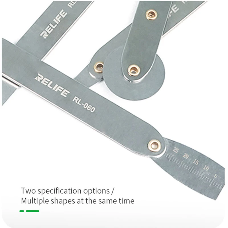 RELIFE RL-060 Pembongkaran Set Ultra tipis Ketebalan 1.0mm Metrik Feeler Range Finder untuk Ponsel Pintar Edge Menghapus
