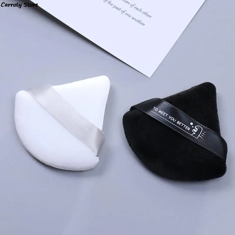 1pcs/2pcs Cosmetic Puff Triangle Velvet Foundation Cream  Mini MakeUp Sponge Puffs Make Up Tools