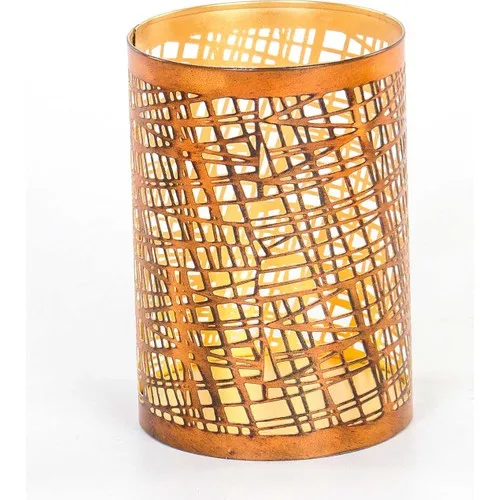 Euro Flora Metal Candle Holder Lantern Rust Color 12x17,5 cm