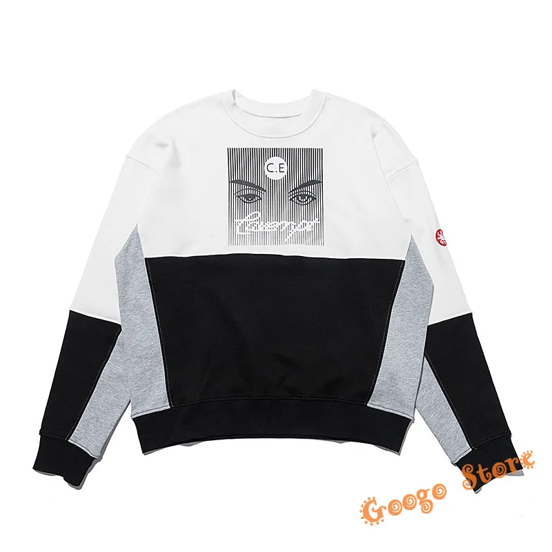 

Black White Splice Best Quality Cav Empt C.E Hoodies Casual Fashion Men Woman All-match Spring Autumn CAVEMPT O-Neck Sweatshirts