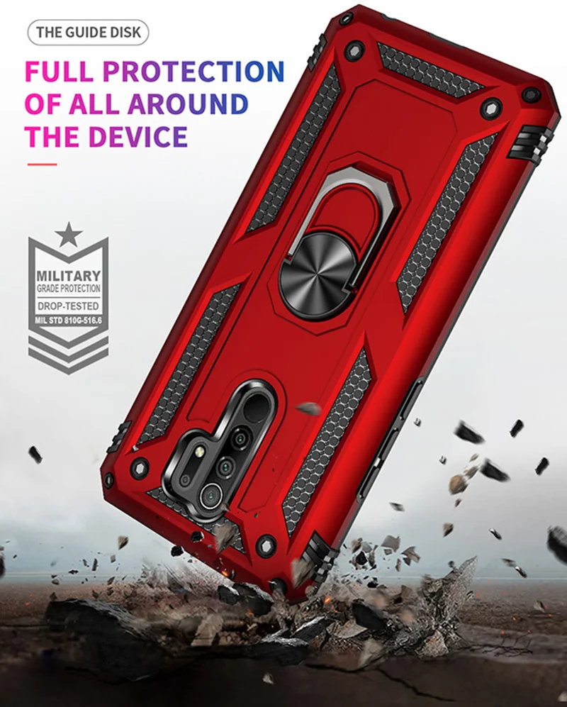 Shockproof Armor For Xiaomi Redmi 9 9T 9A 9AT 9i 9C NFC 9Power Case Phone Case for Note 9 Pro Max 9s 9T Back Cover