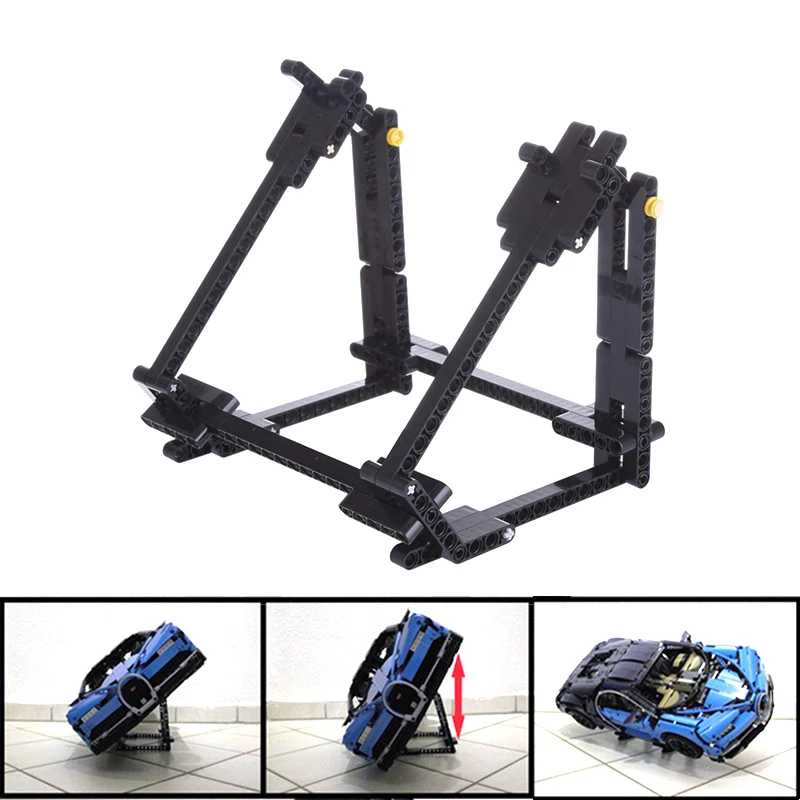 MOC Adjustable Side Vertical Stand for 42083 Bugatti Building Blocks Bricks Model Display Stand High-Tech Parts DIY Toys