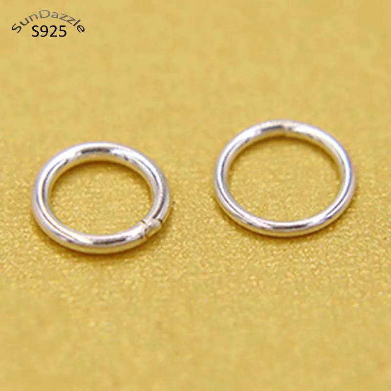 Close Ring Genuine Real Pure Solid 925 Sterling Silver Sealed Closed Jump Rings Split Ring Key Chain Jewelry Making Findings