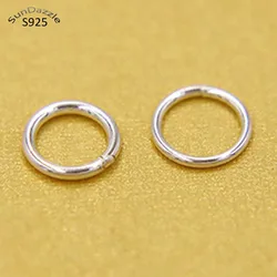 Close Ring Genuine Real Pure Solid 925 Sterling Silver Sealed Closed Jump Rings Split Ring Key Chain Jewelry Making Findings