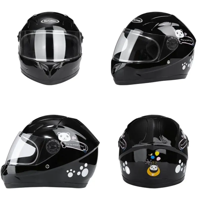 Casco de motocicleta para niños, cascos completos de motocicleta eléctrica, ciclomotor, niños, niñas, niños, 5 colores