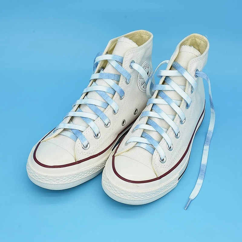 Tie Dye Shoelaces Gradient Colors Shoe Laces for Sports Shoes Boots Sneakers Skates Casual Shoes Flat Shoelace 120/140/160CM