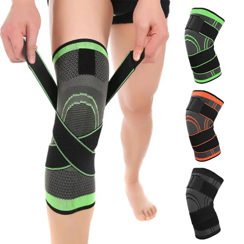 1 Pcs Riding kneepad Sports Kneepad Men Pressurized Elastic Knee Pads Support Fitness Gear Basketball Volleyball Brace Protector