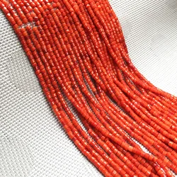 Column Shape Coral Beads Fashion Natural Stone Loose Bead Isolation Beads For Jewelry Making DIY Bracelet Necklace Size 3x4mm